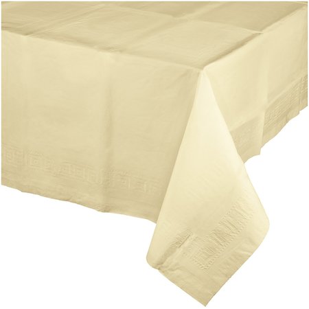 TOUCH OF COLOR Ivory Paper Tablecloth, 108"x54", 6PK 710207